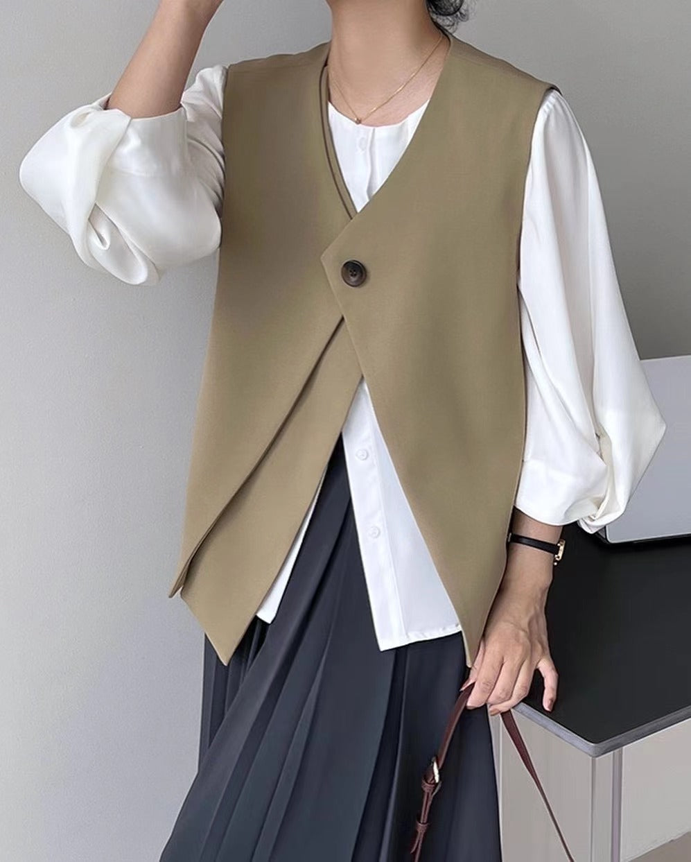 Double-breasted suit vest