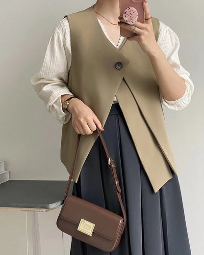 Double-breasted suit vest