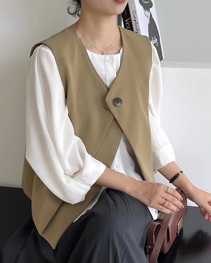 Double-breasted suit vest