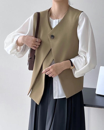 Double-breasted suit vest