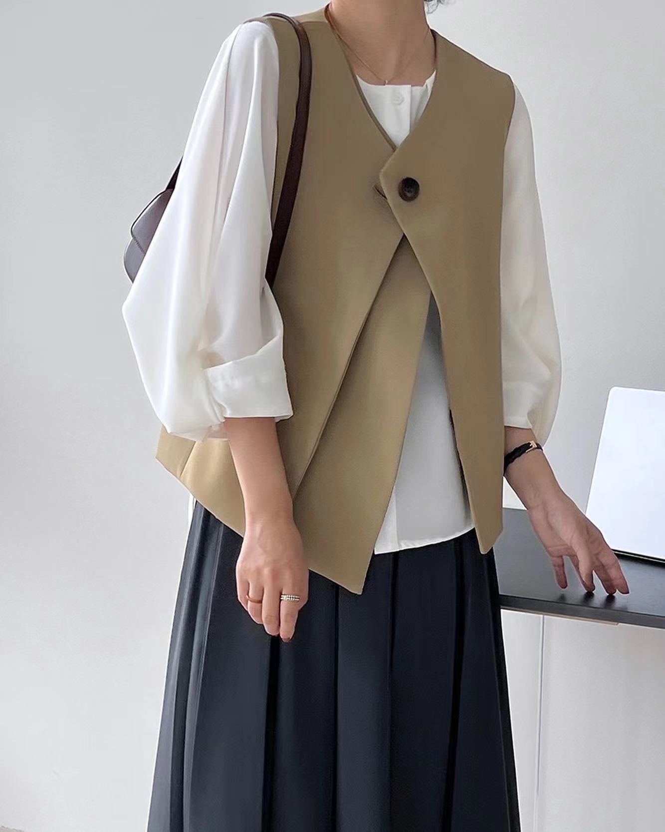 Double-breasted suit vest