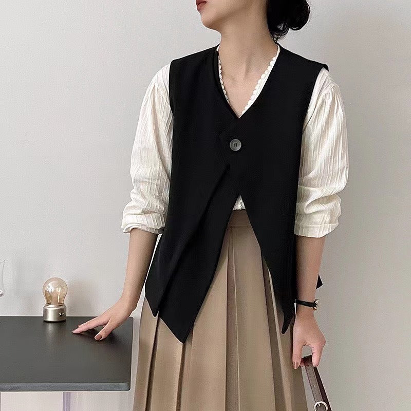 Double-breasted suit vest