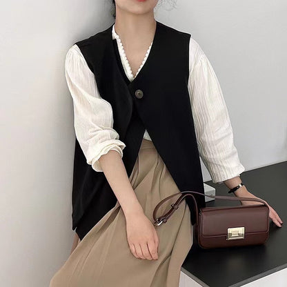 Double-breasted suit vest