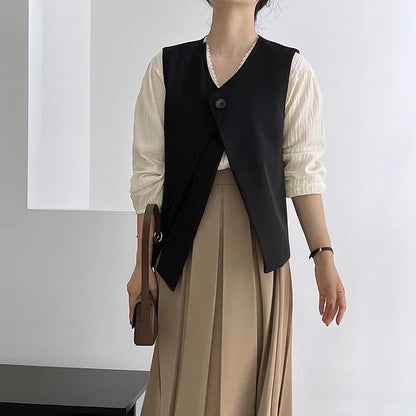 Double-breasted suit vest