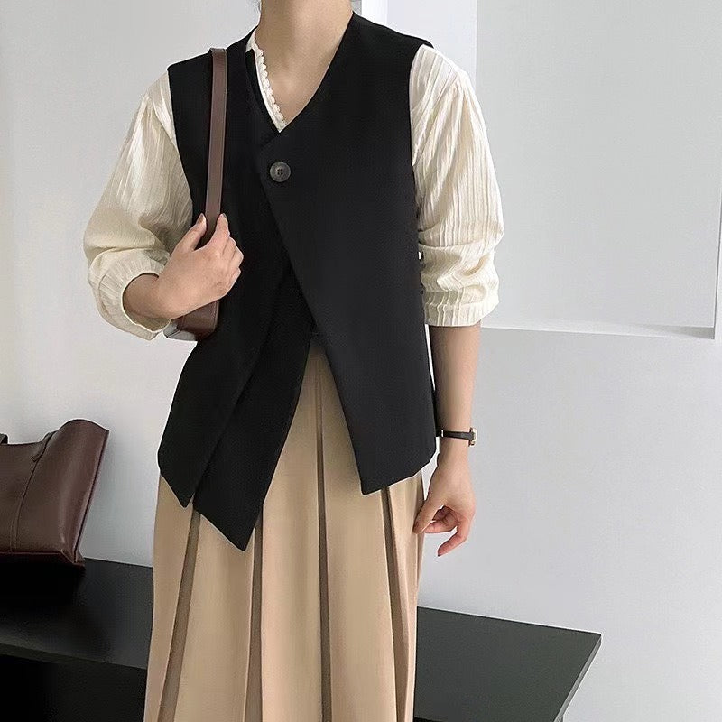 Double-breasted suit vest