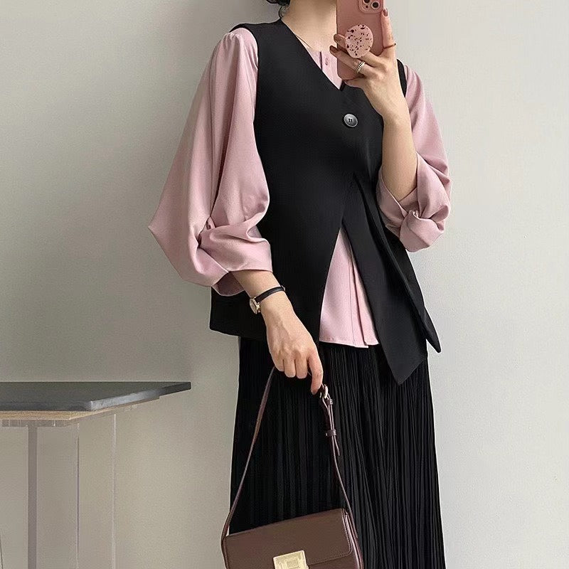 Double-breasted suit vest