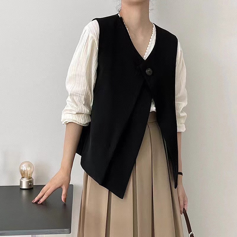 Double-breasted suit vest