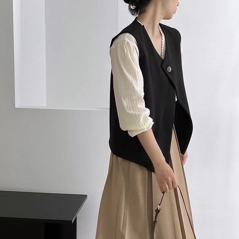 Double-breasted suit vest