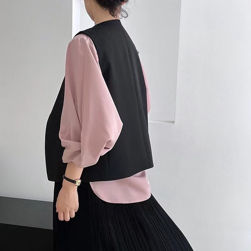 Double-breasted suit vest