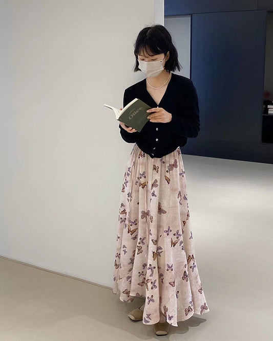 蝴蝶印花裙