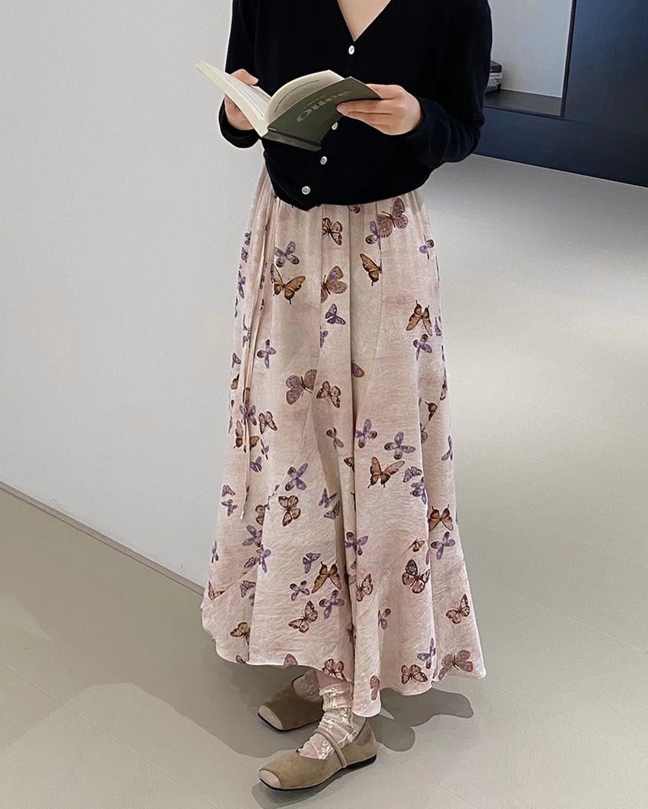 蝴蝶印花裙