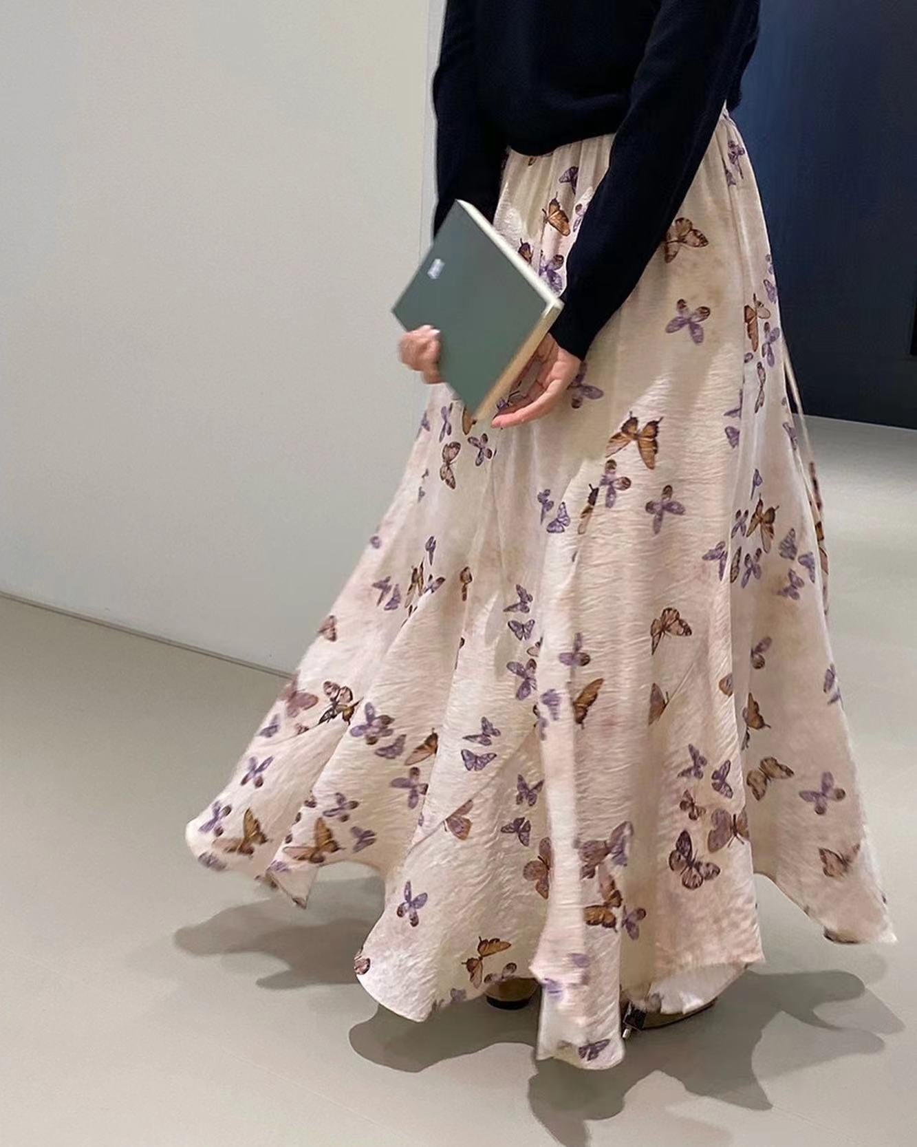 蝴蝶印花裙