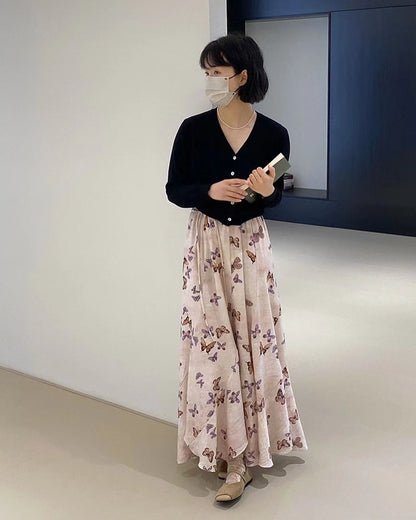 蝴蝶印花裙