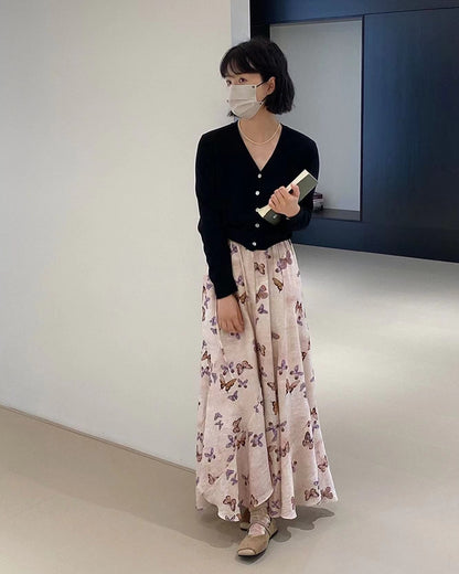蝴蝶印花裙