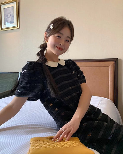 Sequined Babydoll Dress