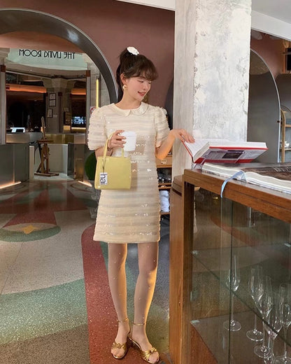 Sequined Babydoll Dress