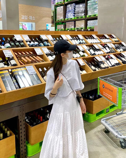 蕾絲鏤空半身裙