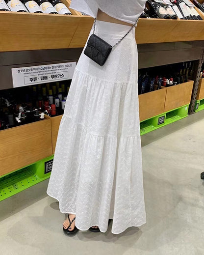 蕾絲鏤空半身裙