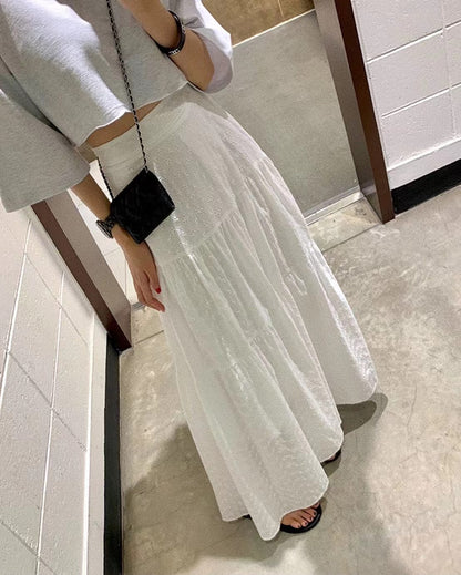 蕾絲鏤空半身裙