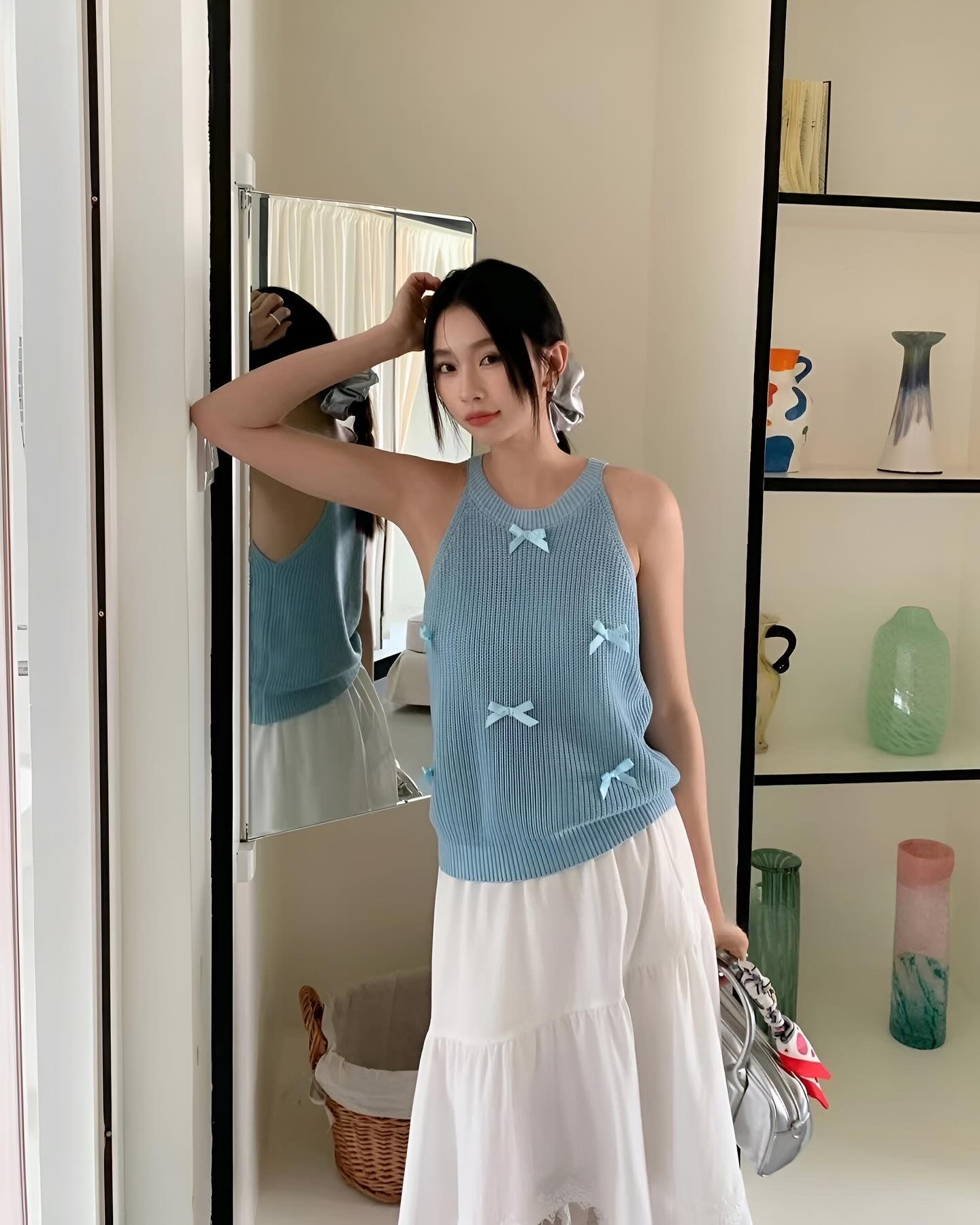 Halter Neck Bow Tie Vest