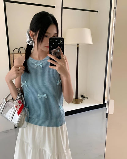 Halter Neck Bow Tie Vest