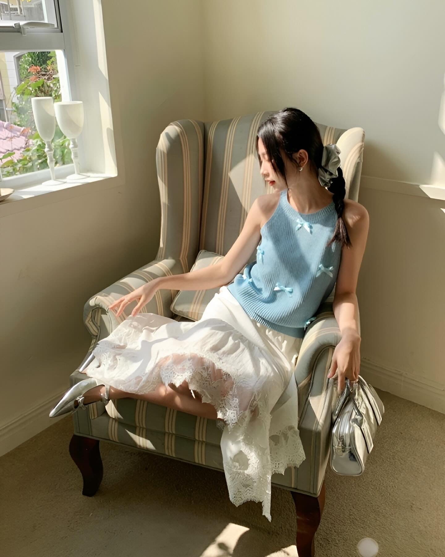 Halter Neck Bow Tie Vest