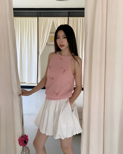 Halter Neck Bow Tie Vest