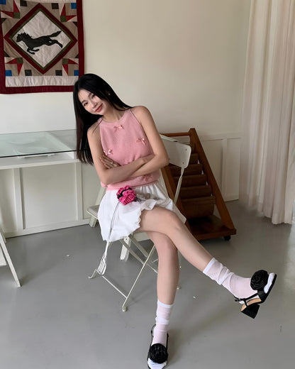 Halter Neck Bow Tie Vest