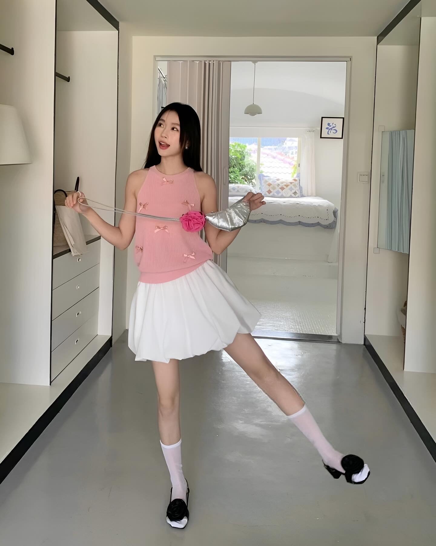 Halter Neck Bow Tie Vest