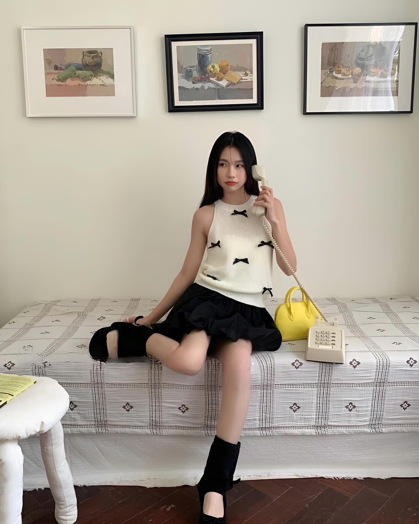 Halter Neck Bow Tie Vest