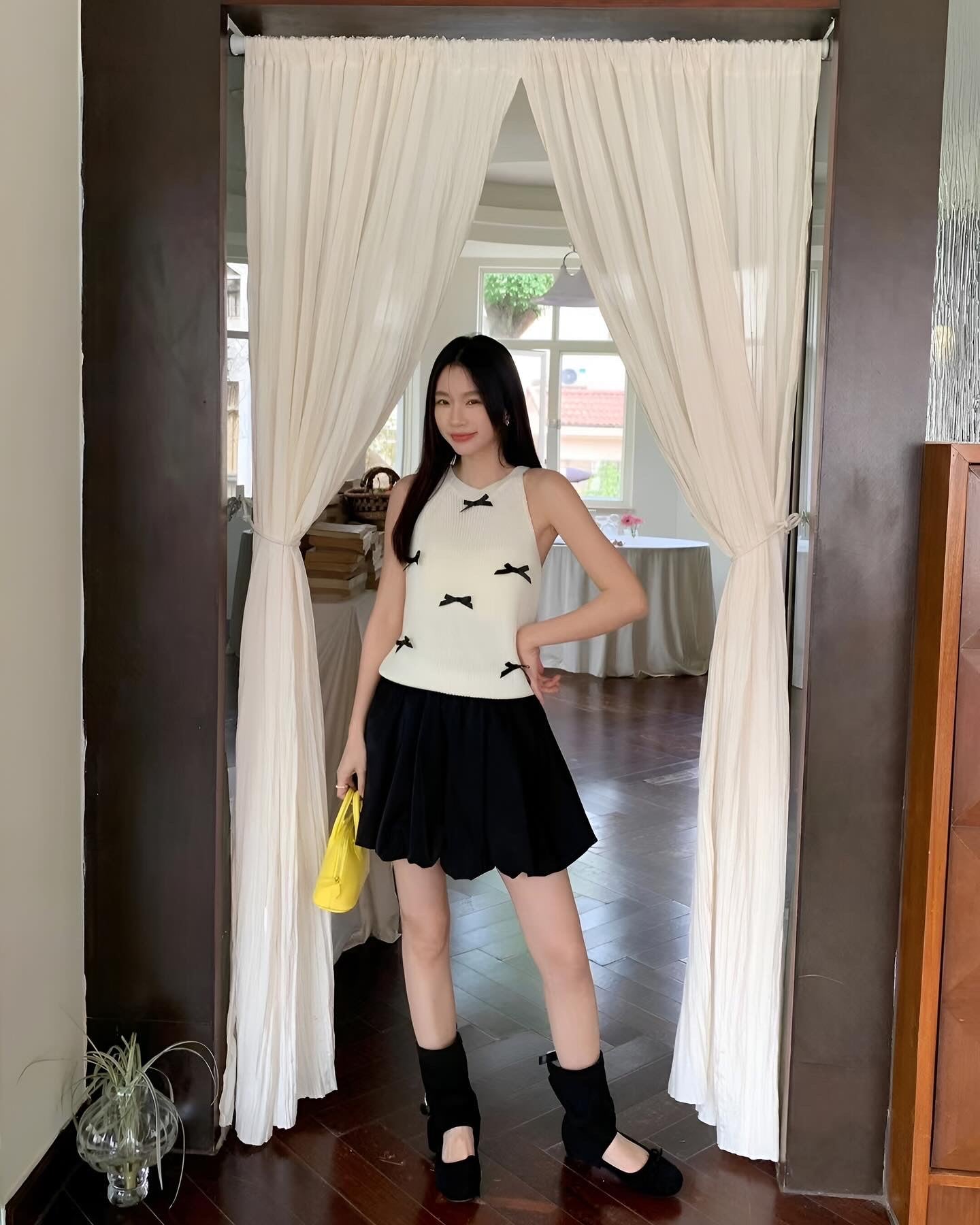 Halter Neck Bow Tie Vest