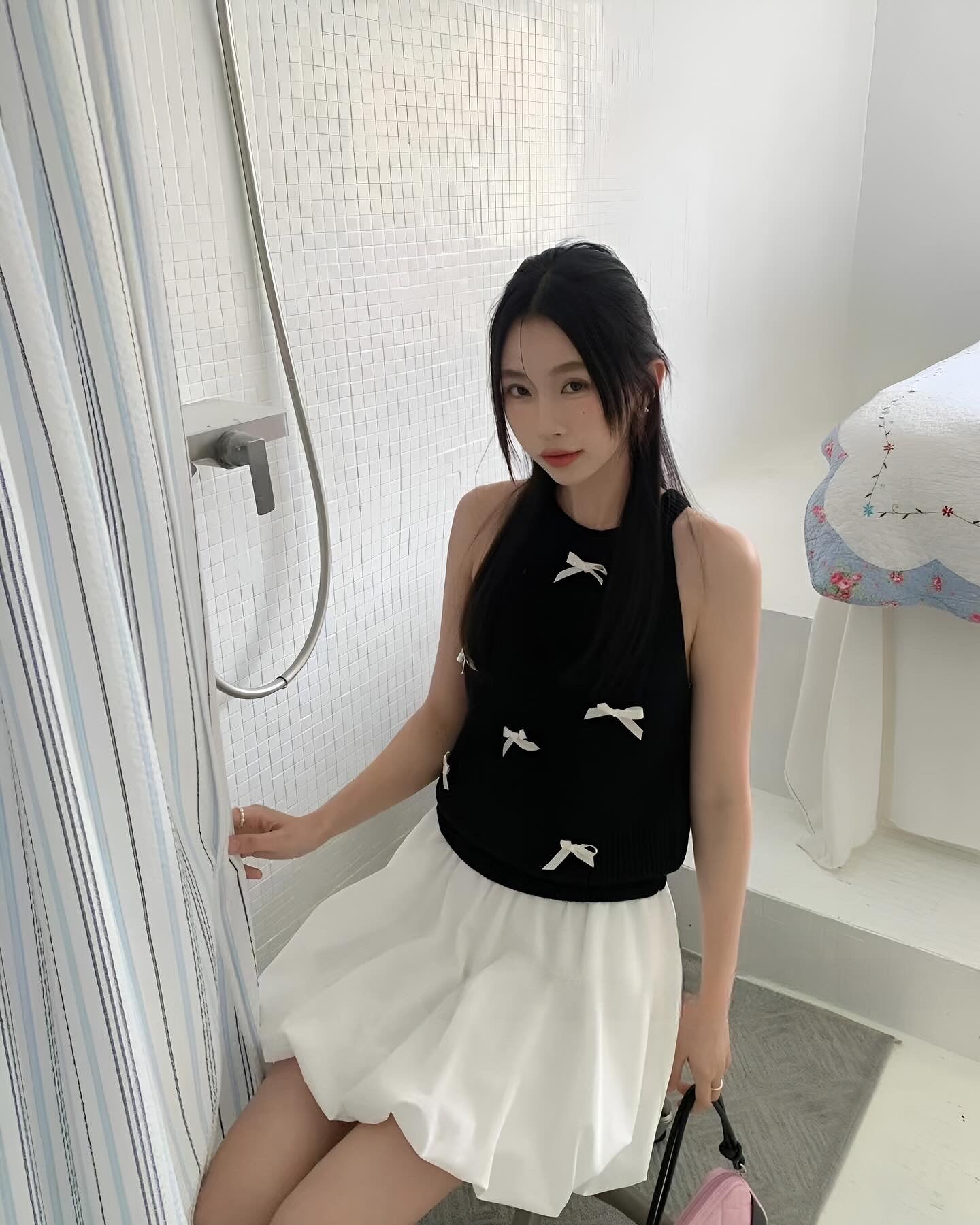 Halter Neck Bow Tie Vest