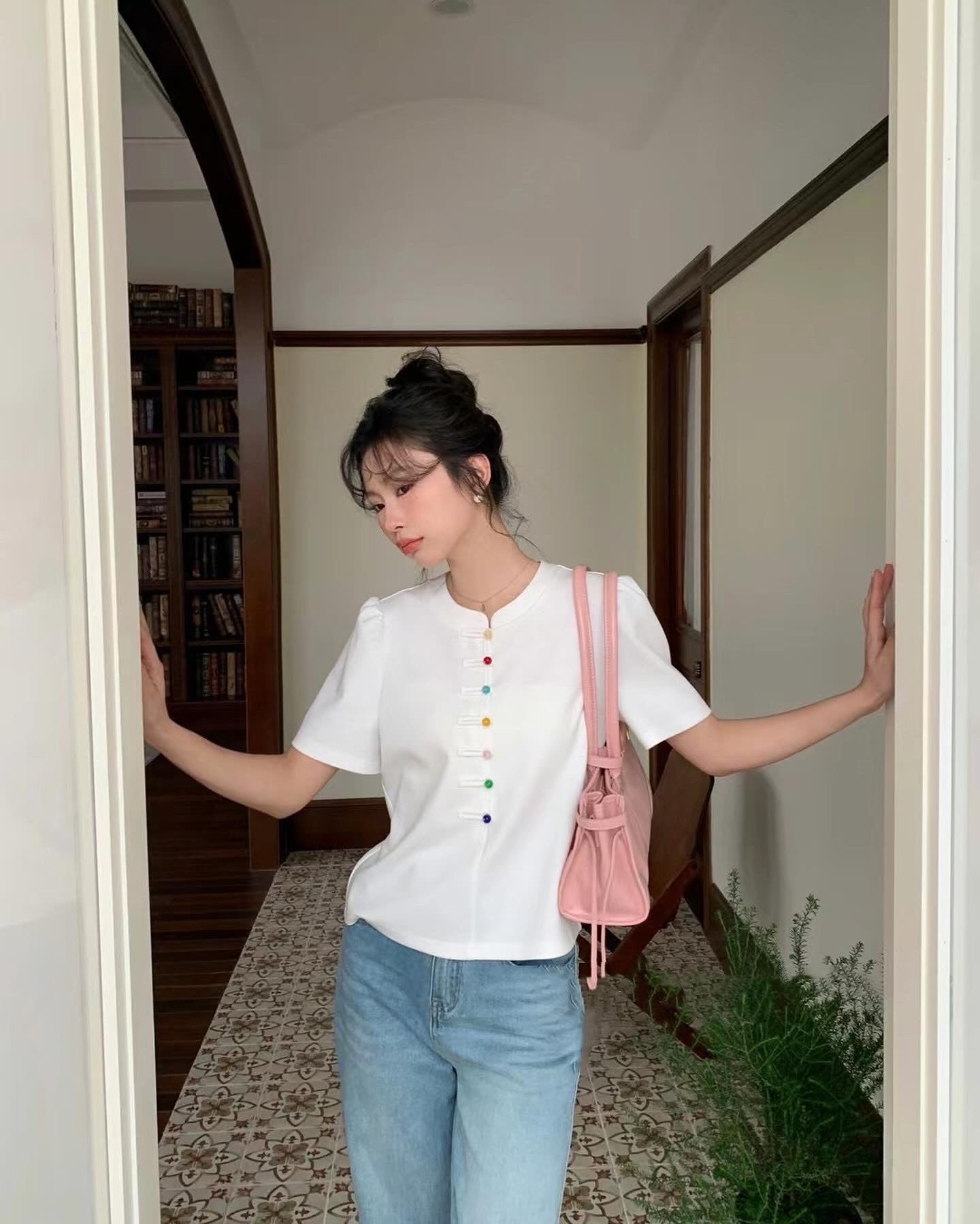 Rainbow Button T-shirt