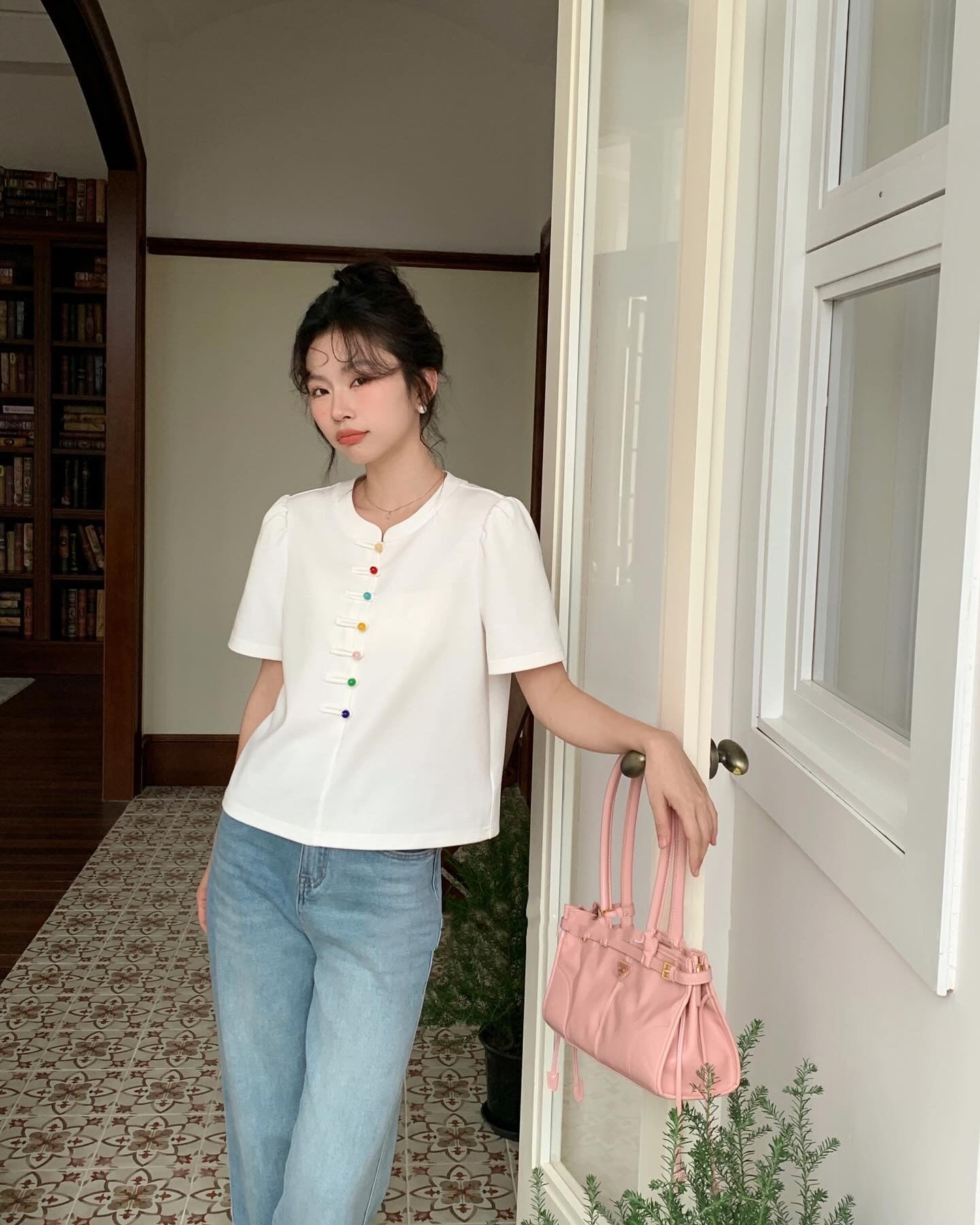 Rainbow Button T-shirt