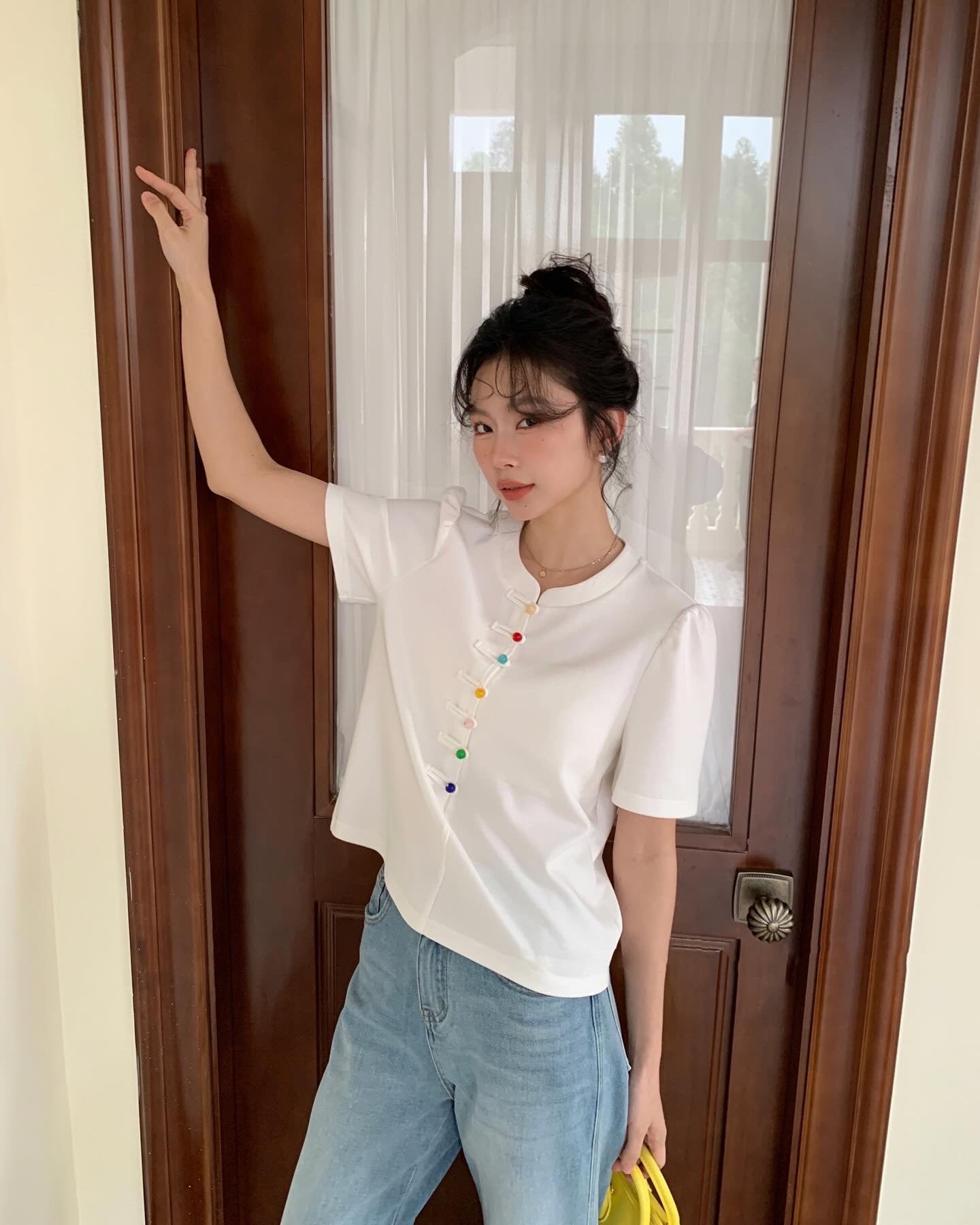 Rainbow Button T-shirt