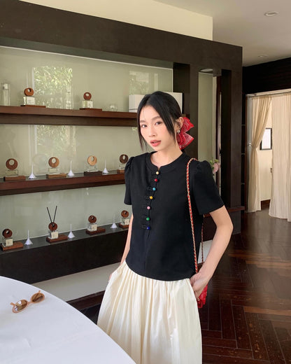 Rainbow Button T-shirt