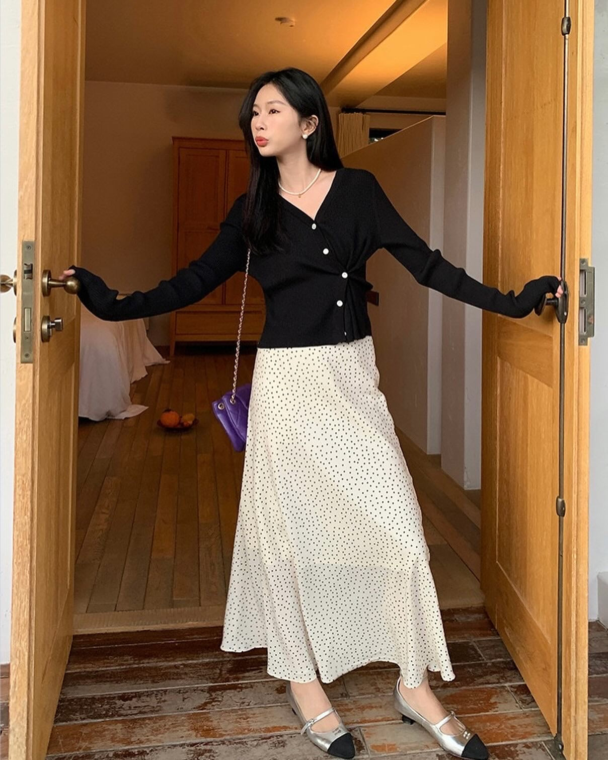 Polka Dot Midi Dress