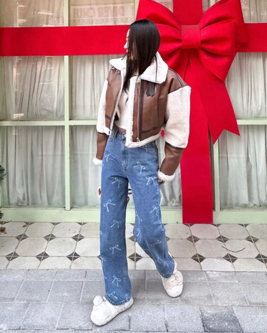 Butterfly Print Jeans