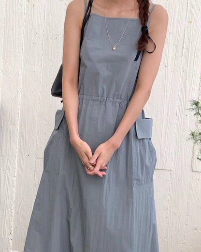 サスペンダーオーバーオールワンピース