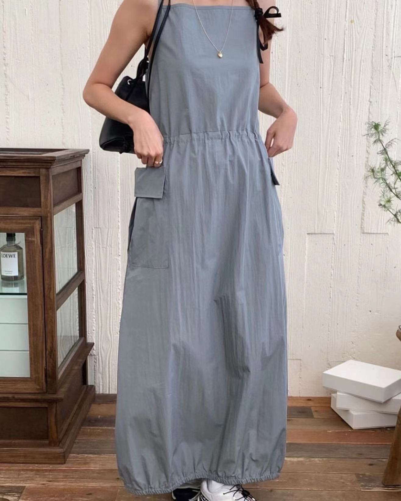 サスペンダーオーバーオールワンピース