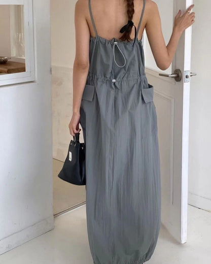 サスペンダーオーバーオールワンピース