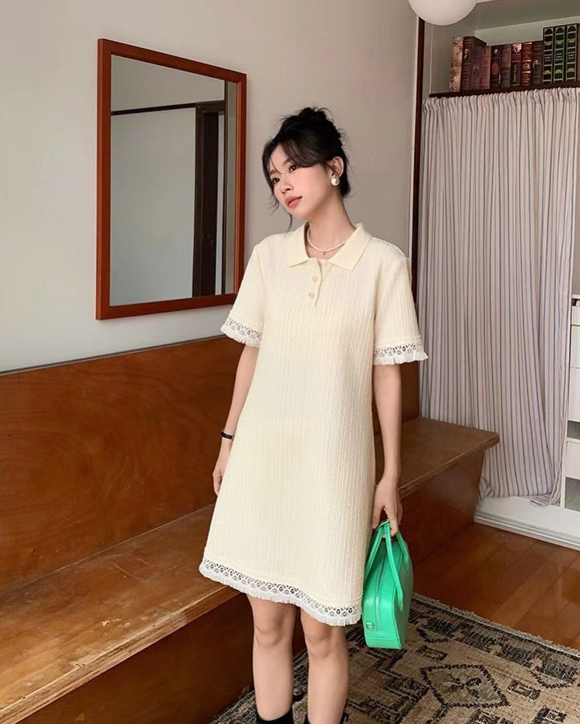 レーストリムポロワンピース