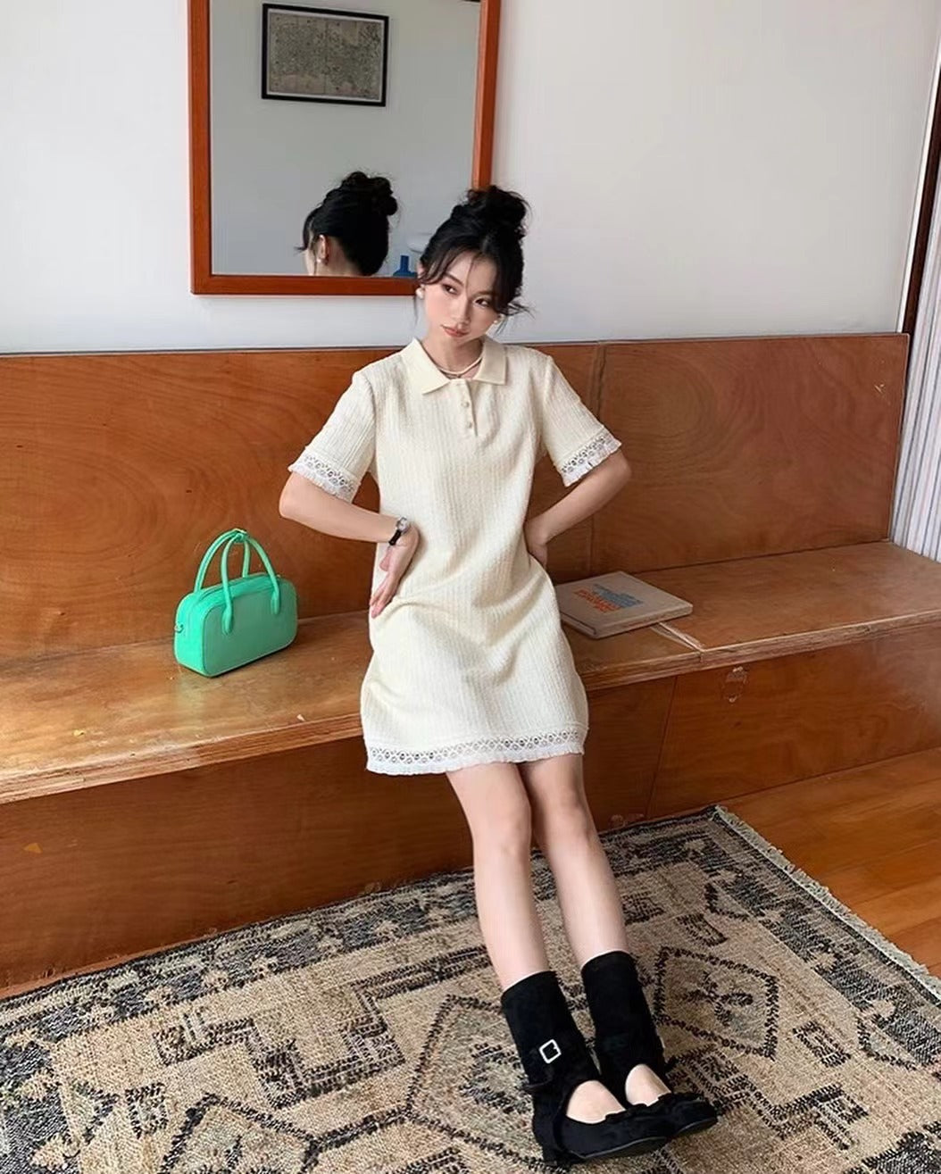 レーストリムポロワンピース