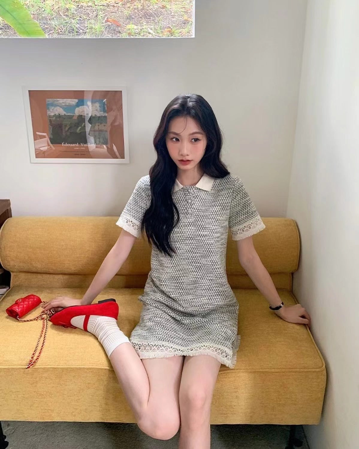 レーストリムポロワンピース