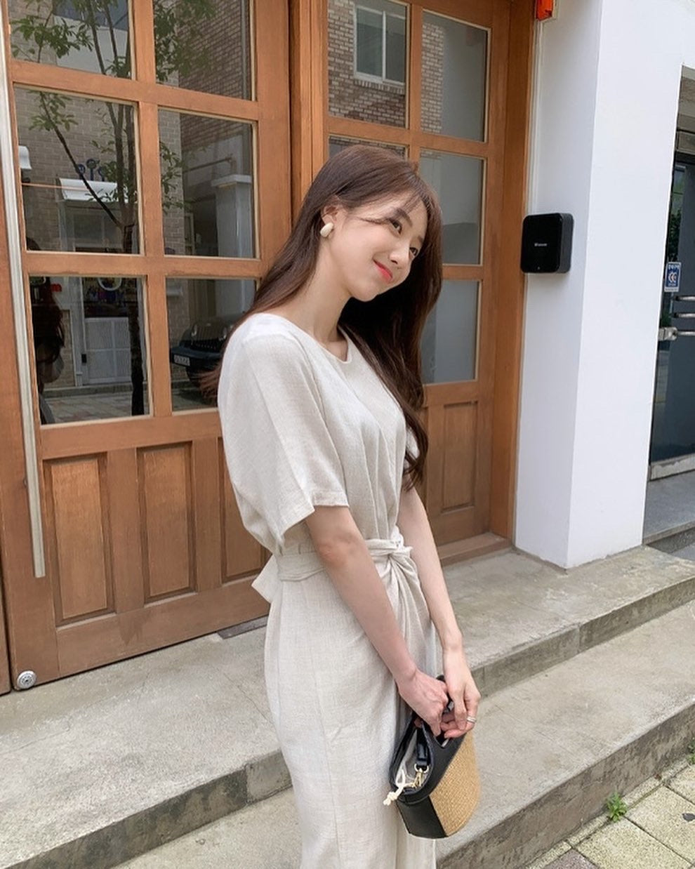 Round Neck Knotted Dress