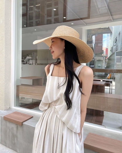 Striped Tank Top + Skirt Set