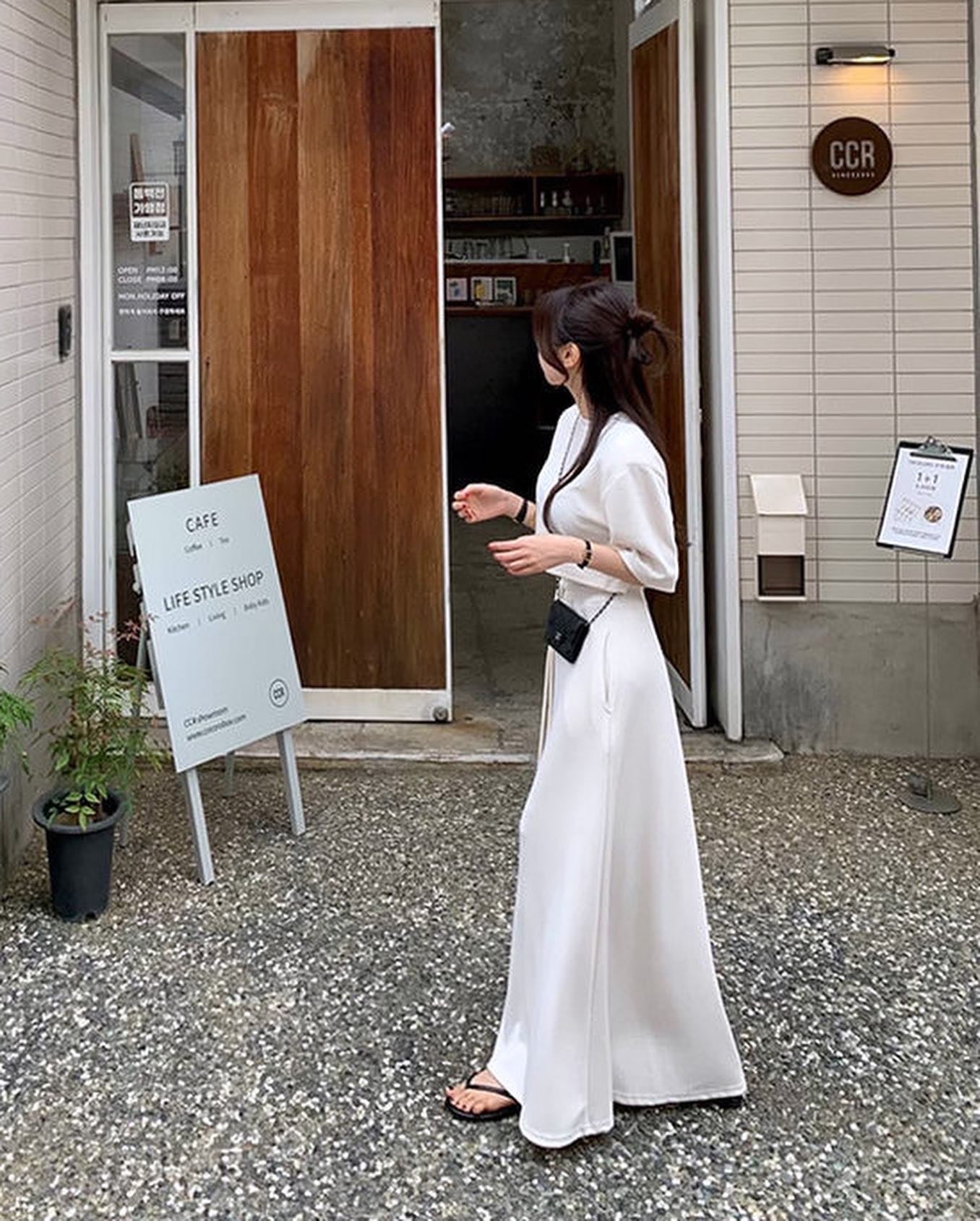 Short Sleeve T-Shirt + Lace-Up Skirt Set