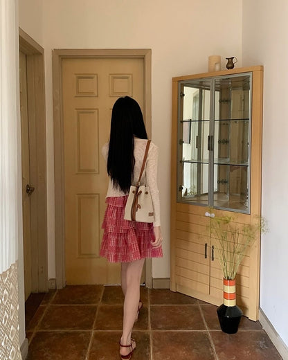 拼接吊帶背心裙