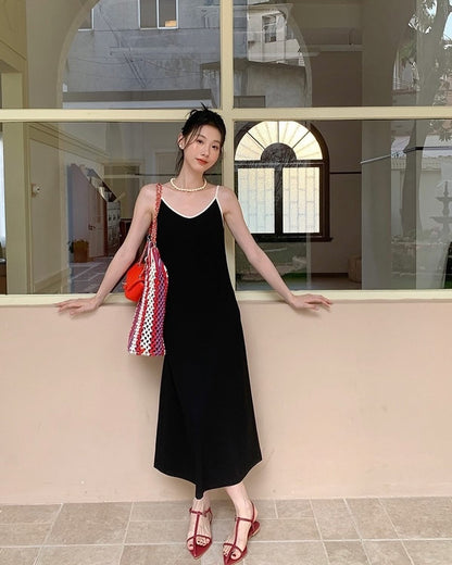 Black and White Color Block Dress