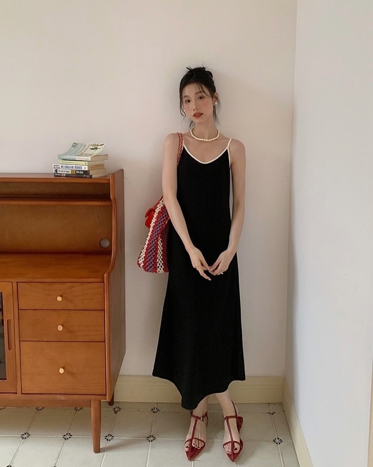 Black and White Color Block Dress